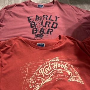 TWO Red Men’s J. Crew Shirts XL